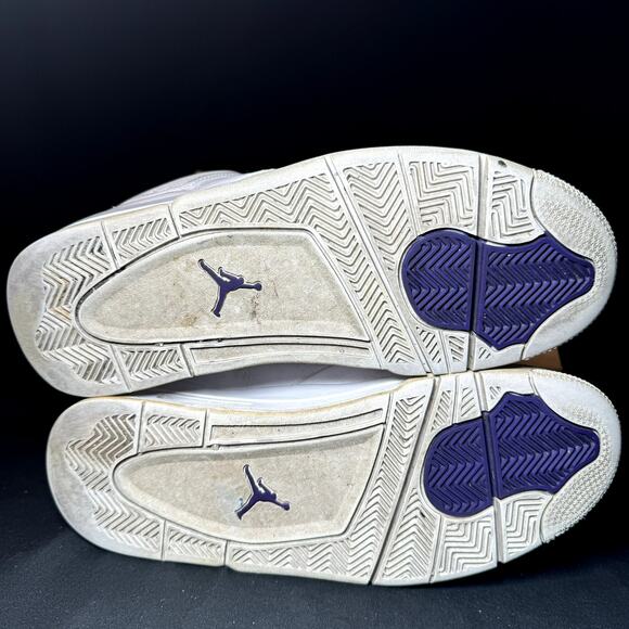 Nike Air Jordan 4 Retro Purple Metallic 2020 Men's Shoes - Size 10 - Picture 7 of 9